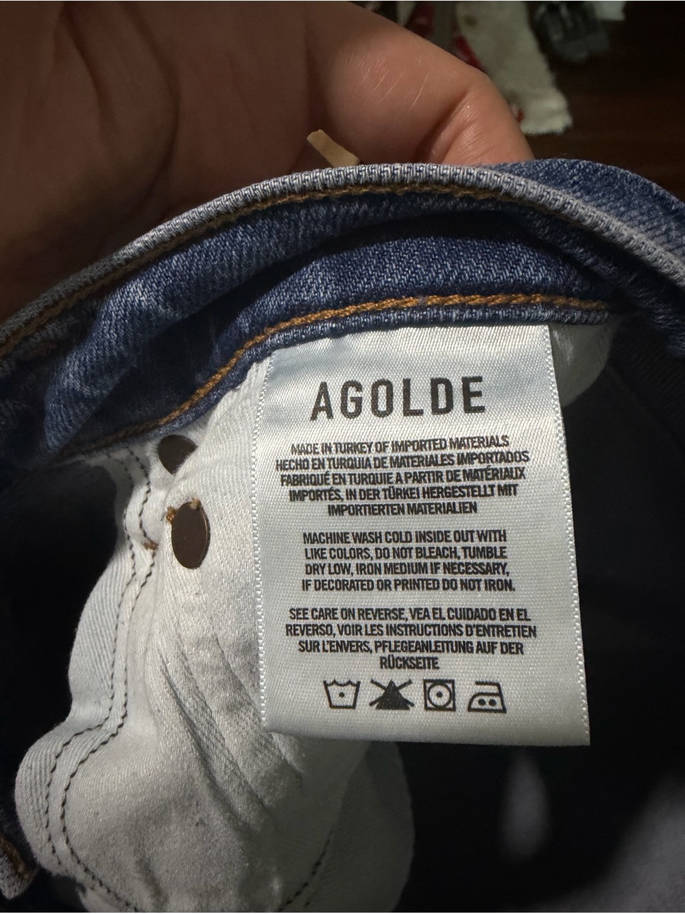 AGOLDE “Pinch Waist” high kick crop summer medium wash denim straight jeans $259 - Picture 8 of 9